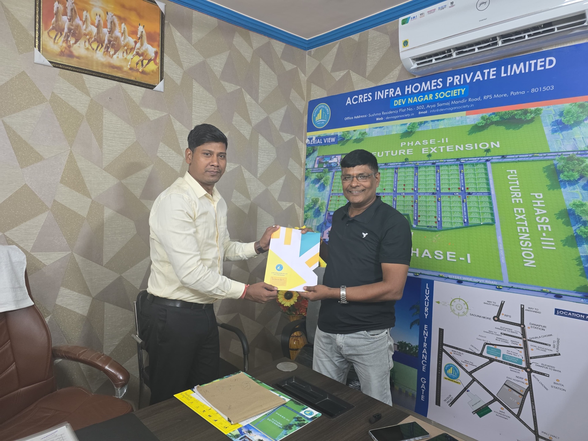 Dwarika City — Customer handover at Acres Infra Homes office